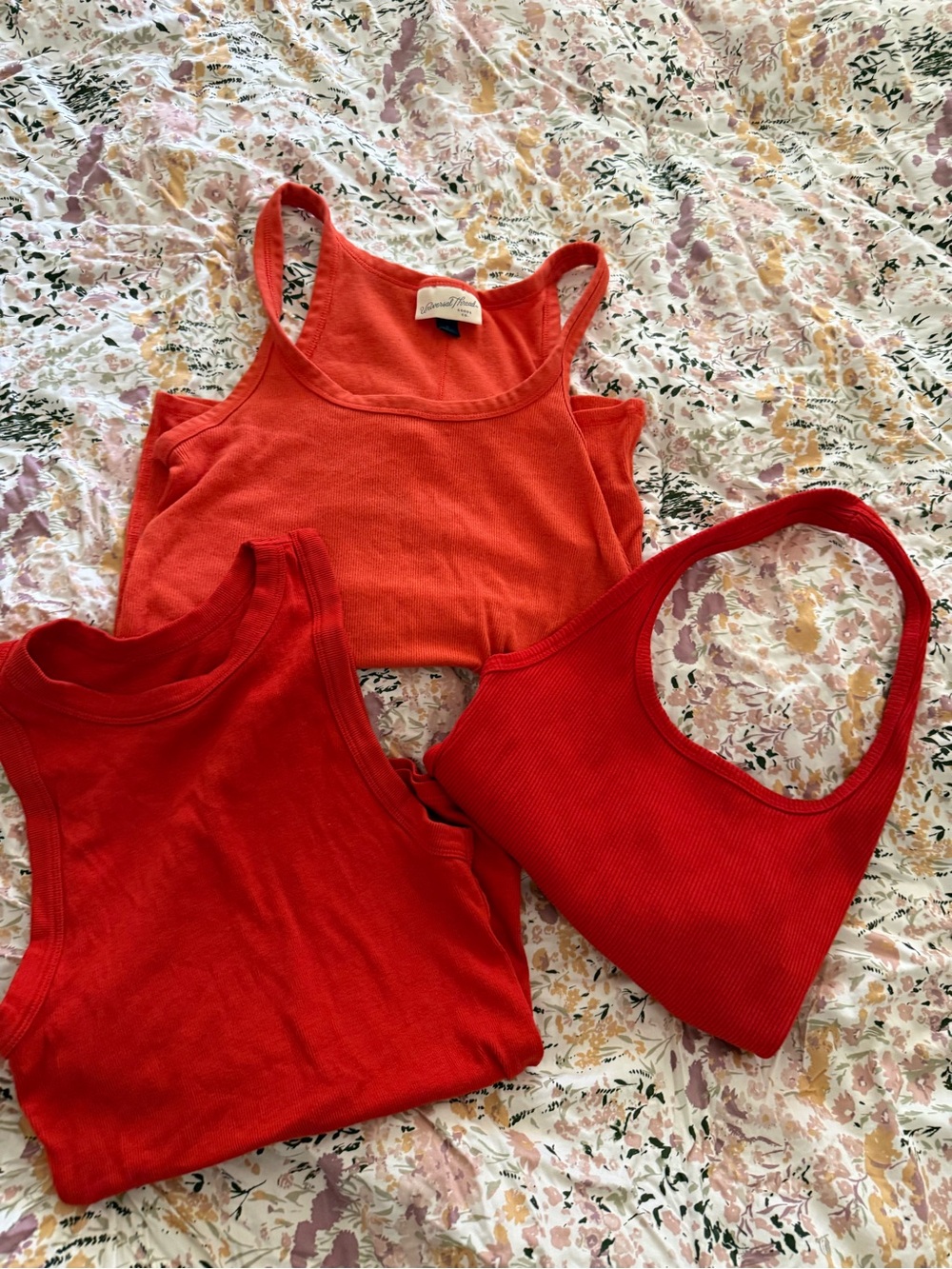 Target Women’s Red Ribbed Tank Top bundle